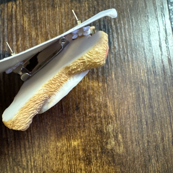 Vintage Brown Bear Brooch Pin with Matching Earrings Set Holiday Cheer Christmas - Picture 4 of 4